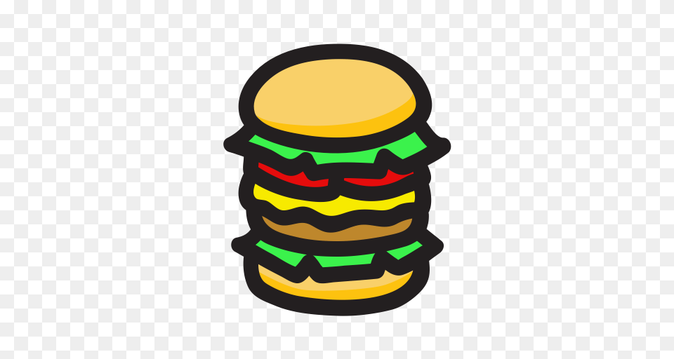 Cartoon Snack Set Of Icons Icons For Burger, Food Free Transparent Png