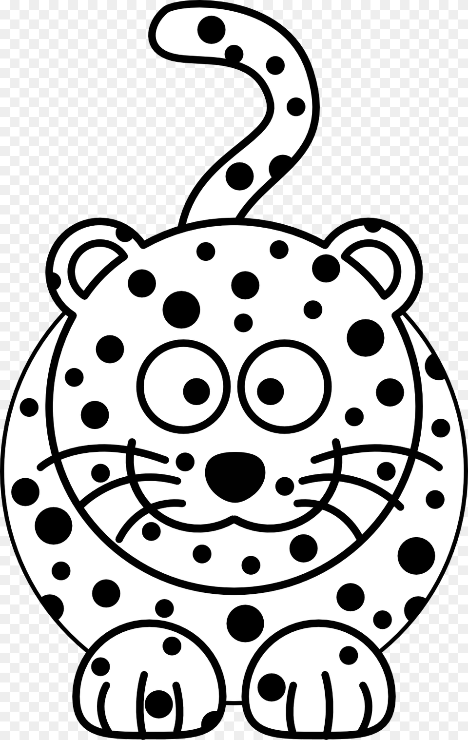 Cartoon Snow Leopard Coloring Page, Pattern, Stencil, Art, Nature Free Transparent Png