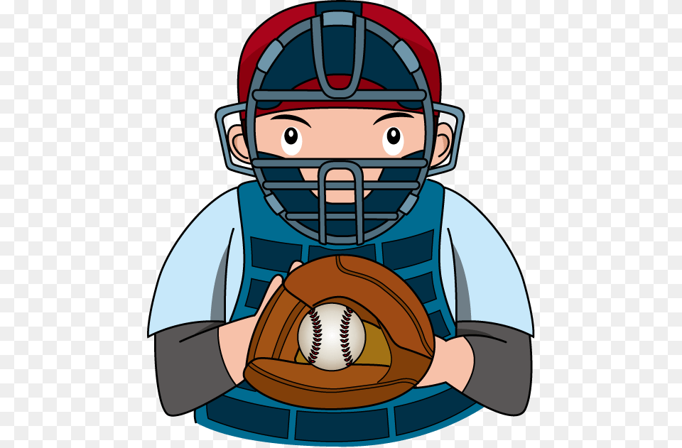 Cartoon Softball Catcher Clip Art, Sport, Glove, People, Person Free Transparent Png