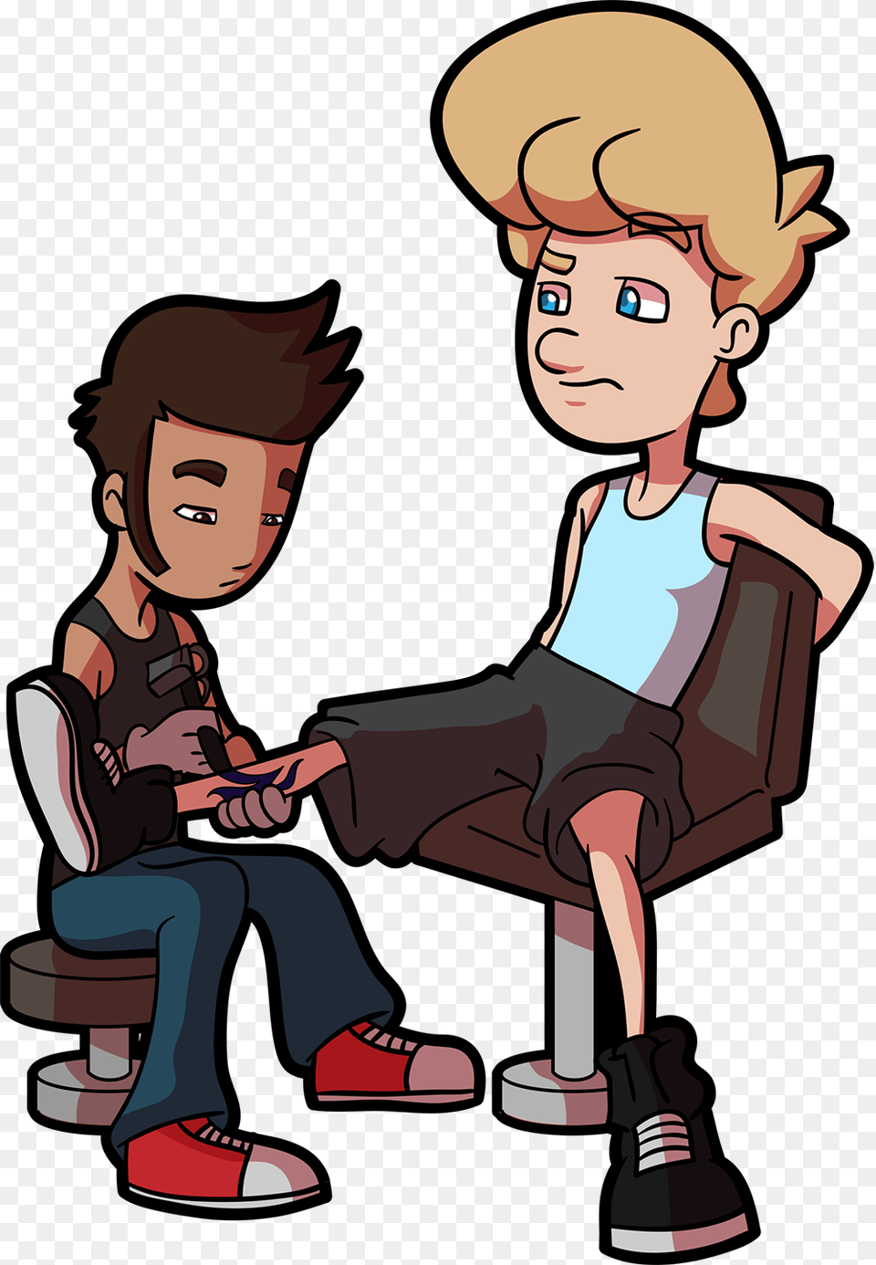 Cartoon Someone Getting A Tattoo, Book, Comics, Person, Publication Free Png Download