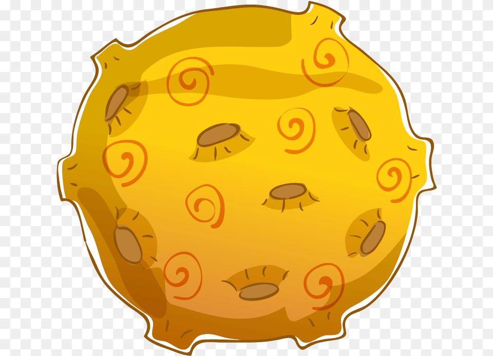 Cartoon Spacecraft Cosmos Outer Space Yellow Planet, Produce, Food, Fruit, Plant Png Image