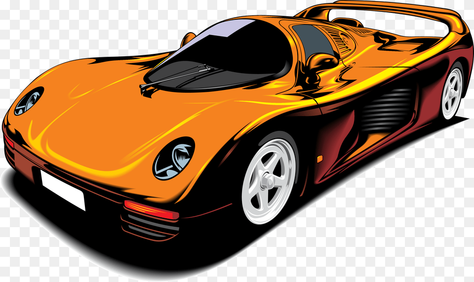 Cartoon Sport Car, Spoke, Vehicle, Transportation, Machine Free Png Download