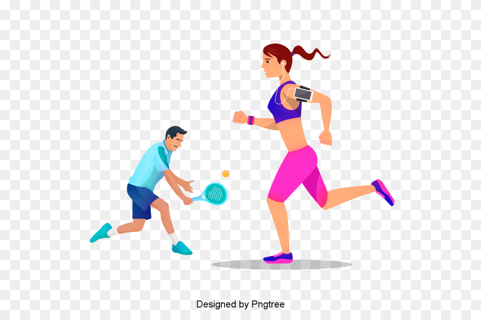 Cartoon Sports Fitness Exercise Sports People Table Tennis, Adult, Person, Man, Male Free Transparent Png