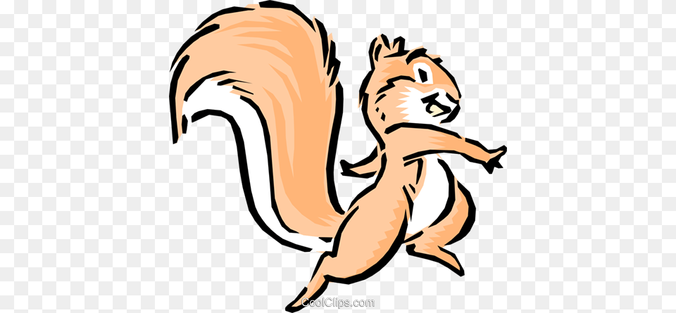 Cartoon Squirrel Royalty Vector Clip Art Illustration, Baby, Person, Animal, Mammal Png Image