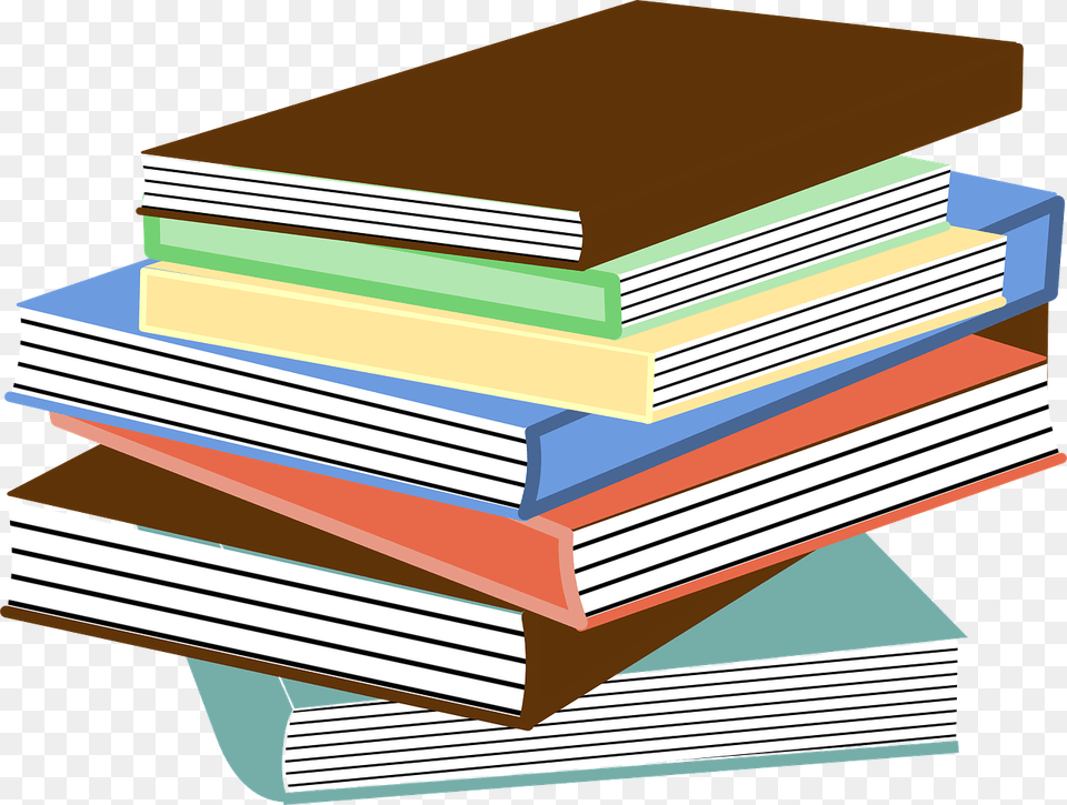 Cartoon Stack Of Books, Book, Publication, Wood, Plywood Free Png Download