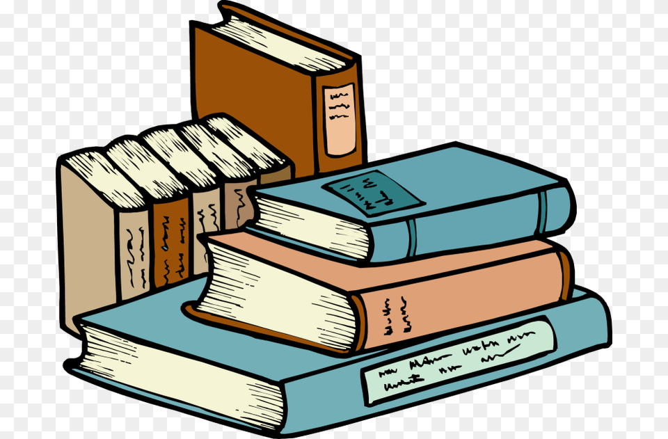 Cartoon Stack Of Books Group With Items, Book, Publication, Indoors, Library Free Transparent Png