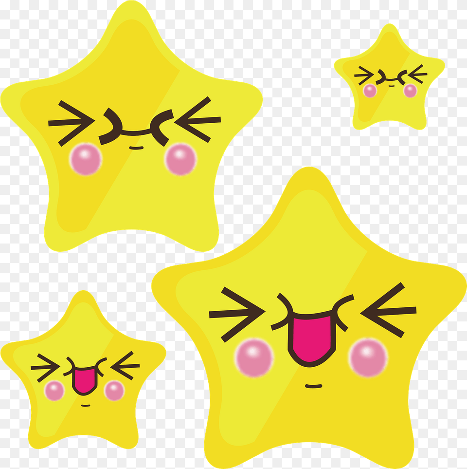 Cartoon Stars Clipart, Star Symbol, Symbol, Food, Sweets Png Image