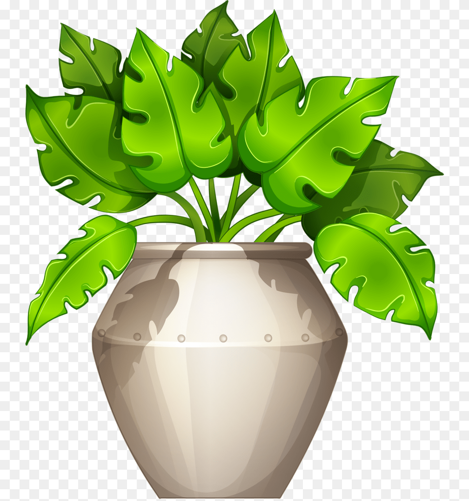 Cartoon Stickers Art Furniture Flower Pots Potted, Vase, Pottery, Potted Plant, Planter Free Transparent Png