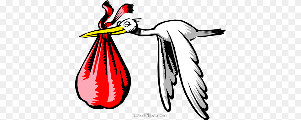 Cartoon Stork Royalty Vector Clip Art Illustration, Animal, Beak, Bird, Adult Free Png Download