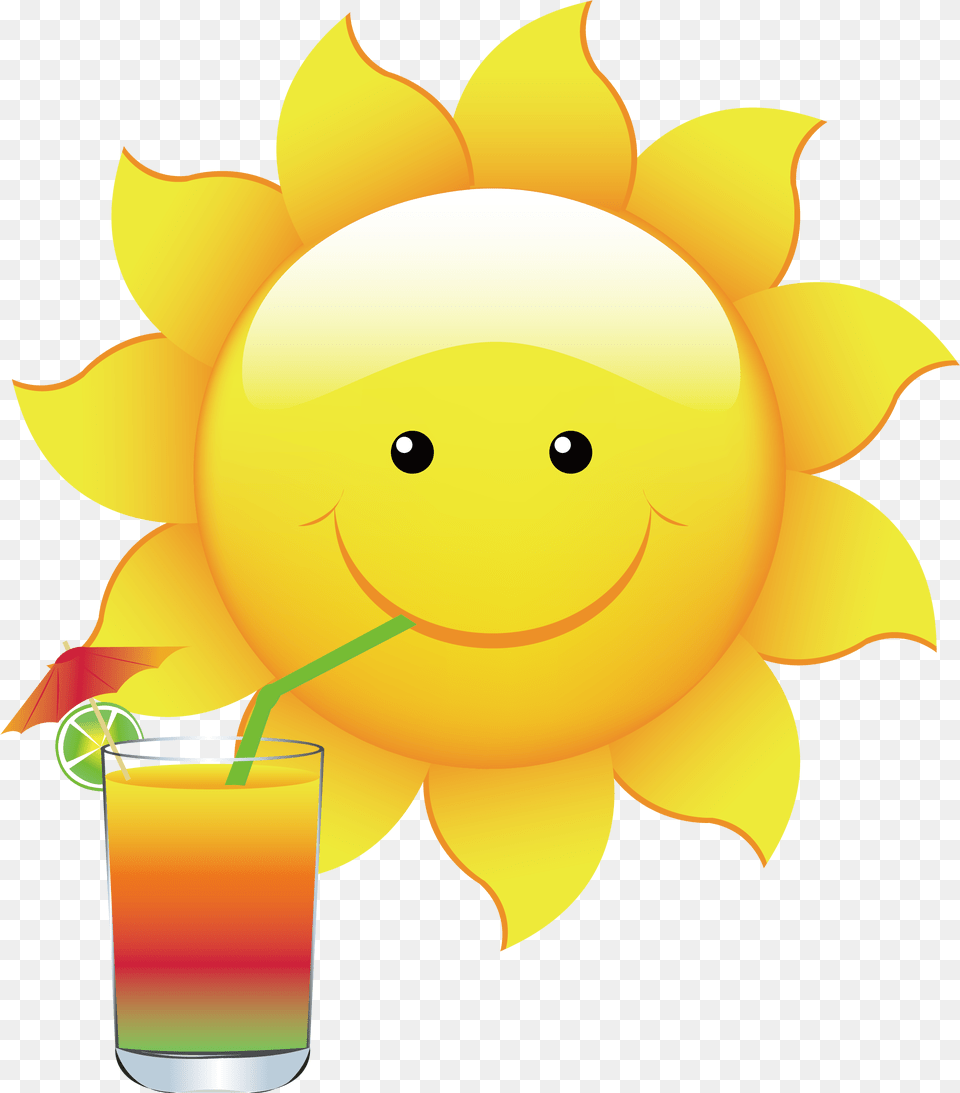 Cartoon Sun, Alcohol, Beverage, Cocktail, Glass Free Transparent Png