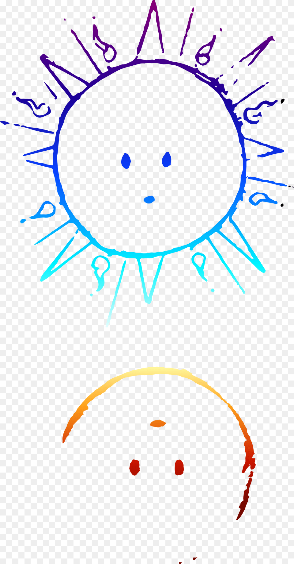 Cartoon Sun And Moon, Outdoors, Art, Nature, White Board Free Png Download