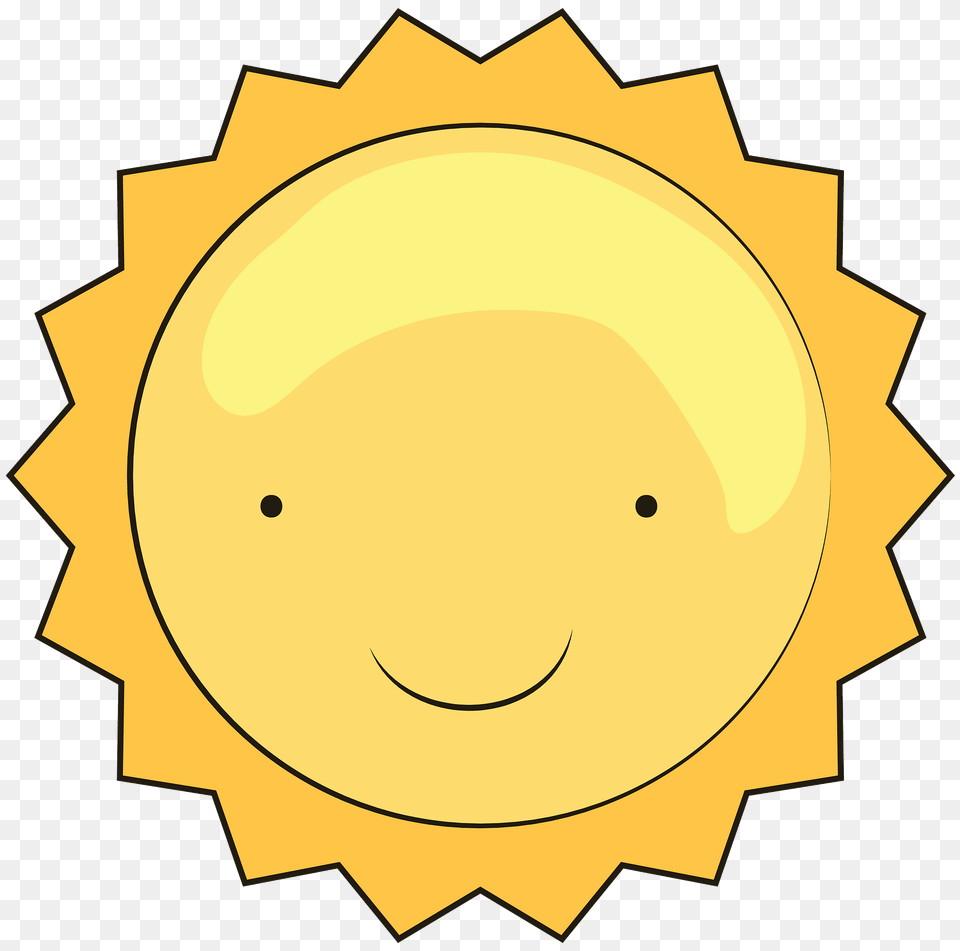 Cartoon Sun Clipart, Gold, Bulldozer, Machine, Outdoors Free Png Download