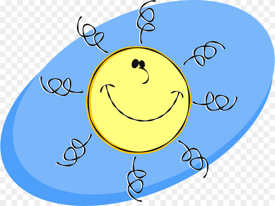 Cartoon Sun With Sunbeams Clipart Sommer Sonne Bilder Kostenlos, Nature, Outdoors, Sea, Water Free Png