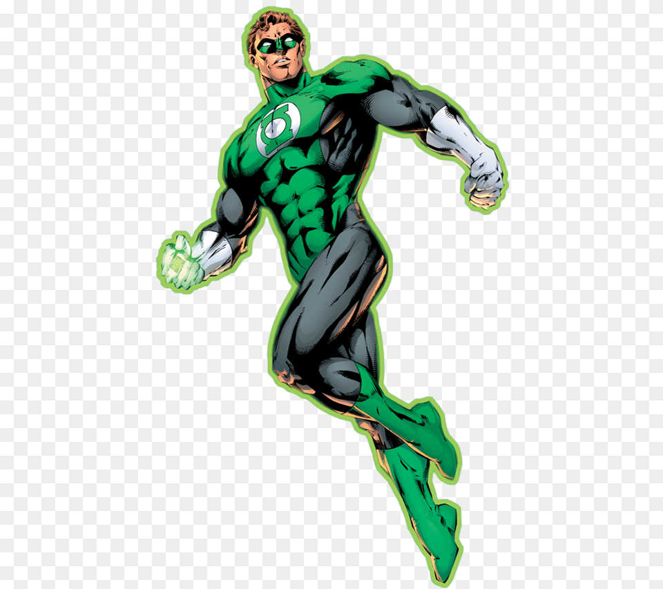 Cartoon Superhero Green Lantern, Adult, Male, Man, Person Png Image
