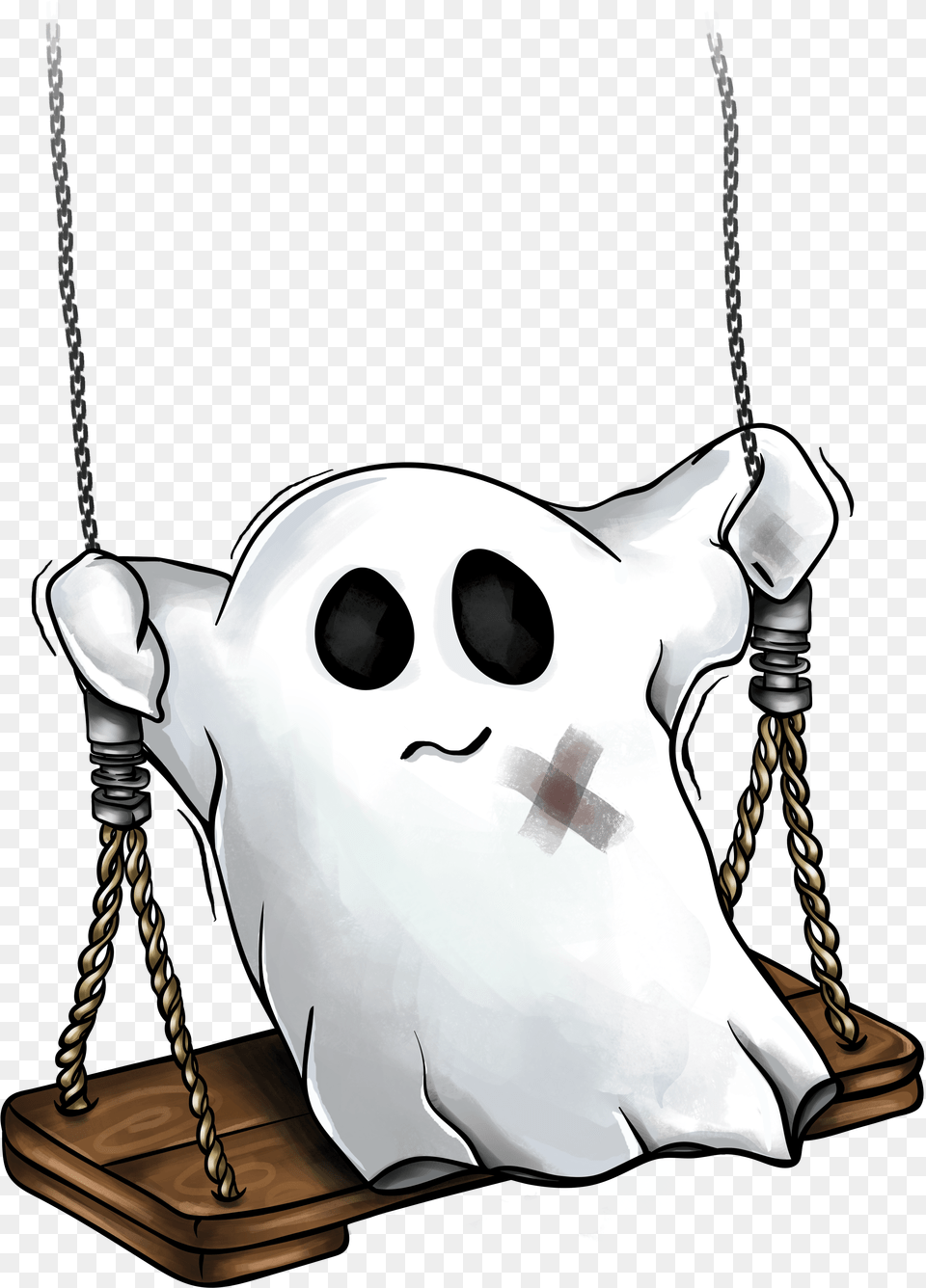 Cartoon Swing Ghost, Adult, Male, Man, Person Png