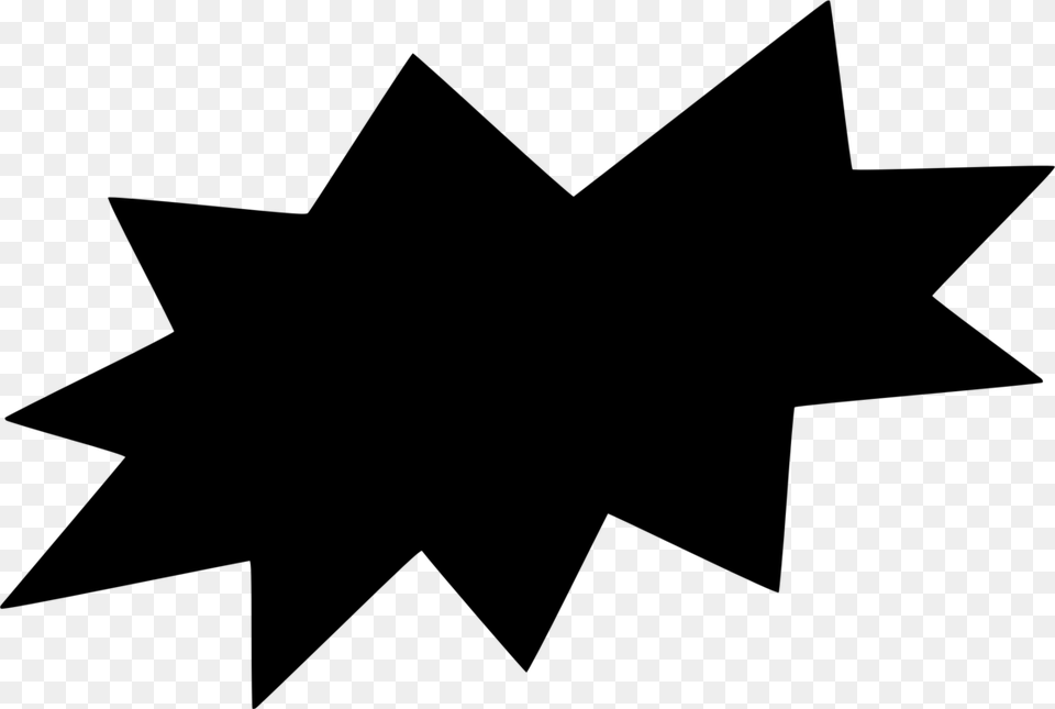 Cartoon Symmetry Leaf Star Angle, Gray Png Image