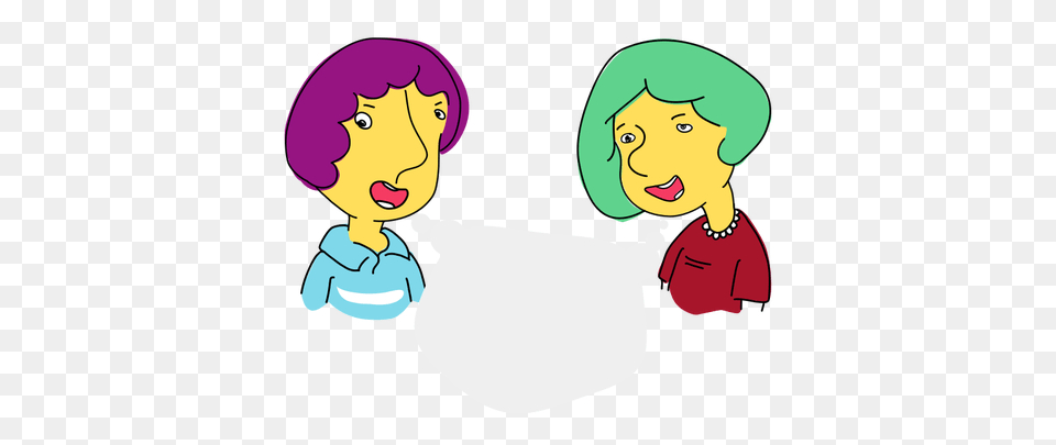 Cartoon Talking Ladies, Face, Head, Person, Baby Free Png