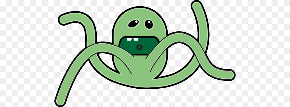 Cartoon Tentacle Monster Clip Art, Green, Tool, Plant, Lawn Mower Free Transparent Png