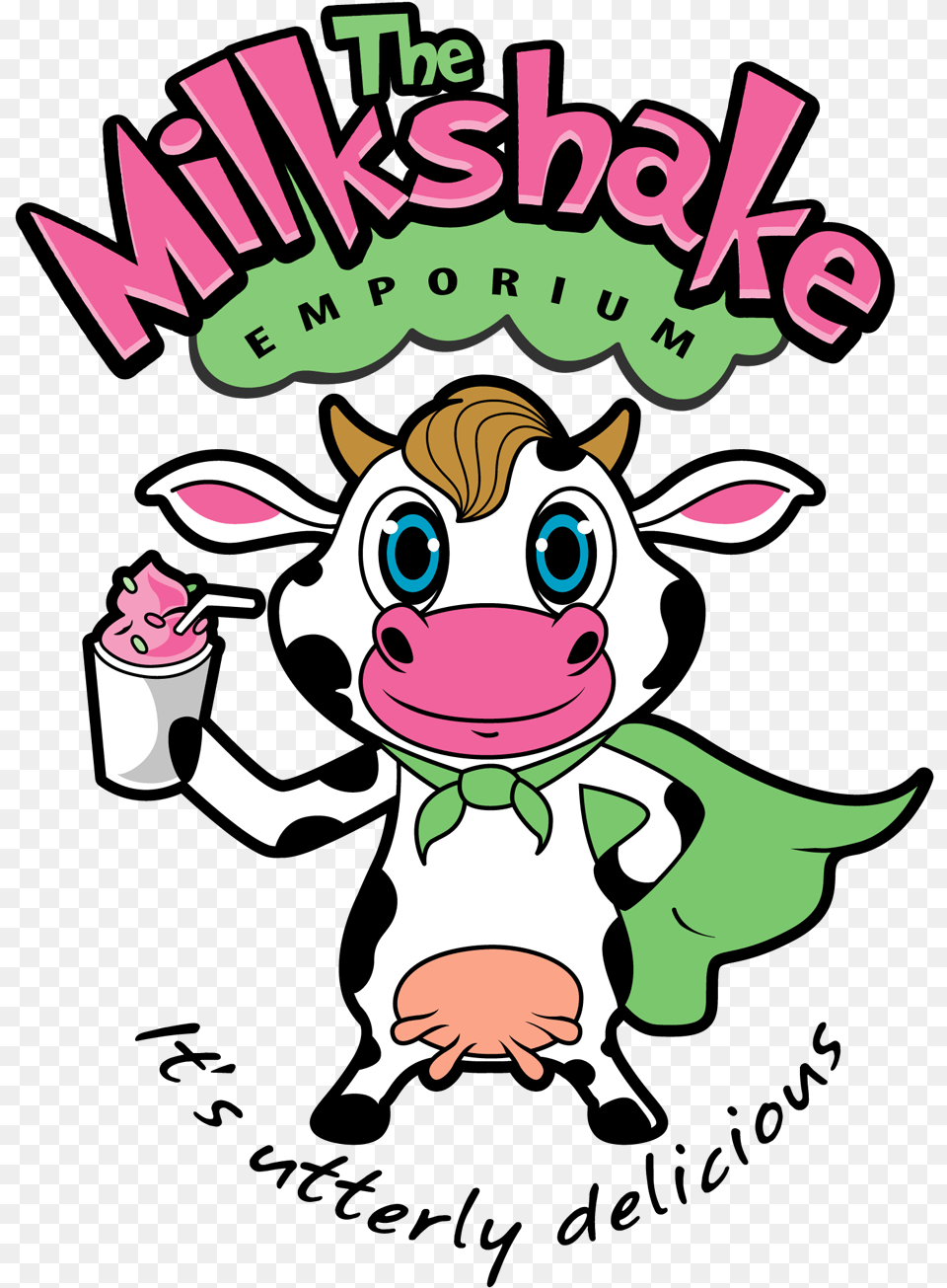Cartoon The Logo Company Cartoon Logo Logo Design Milkshake Emporium, Animal, Cattle, Livestock, Mammal Free Png