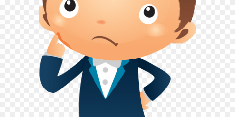 Cartoon Thinking Face, Formal Wear, Accessories, Baby, Person Free Png Download