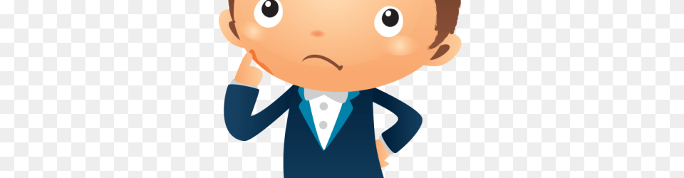 Cartoon Thinking Download Clip Art, Baby, Formal Wear, Person, Accessories Free Transparent Png