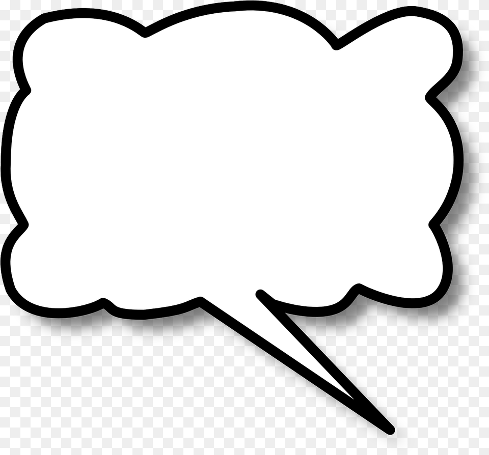 Cartoon Thought Bubble Speech Bubble Clipart, Stencil, Silhouette, Smoke Pipe, Logo Free Png Download
