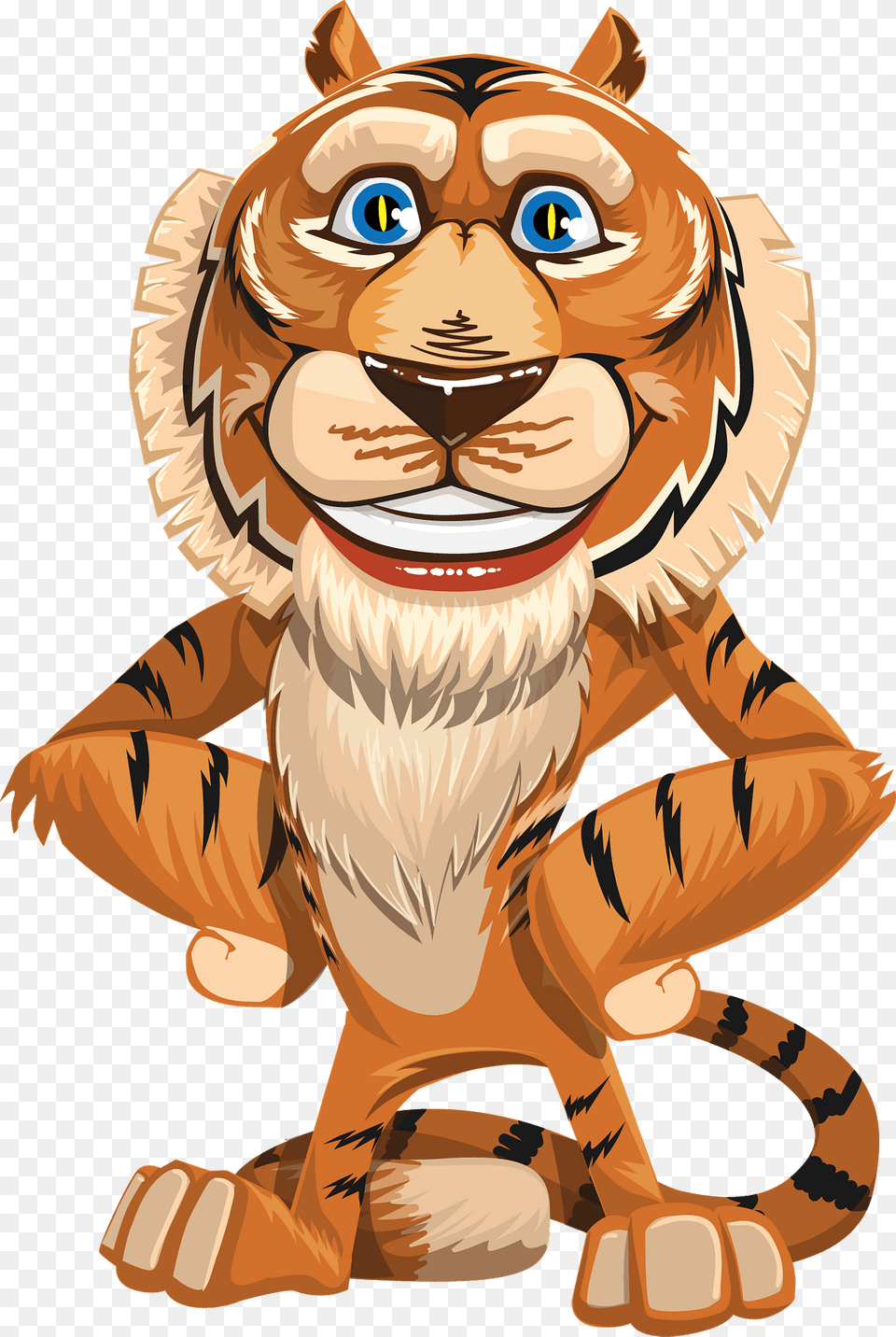 Cartoon Tiger Clipart, Animal, Lion, Mammal, Wildlife Free Png