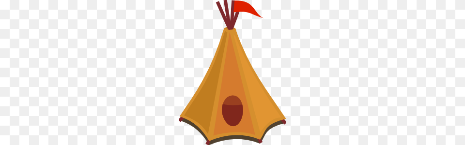 Cartoon Tipi Tent With Red Flag Clip Art, Camping, Leisure Activities, Mountain Tent, Nature Png Image