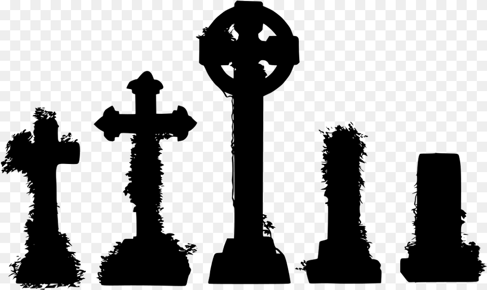 Cartoon Tombstones, Gray Png Image