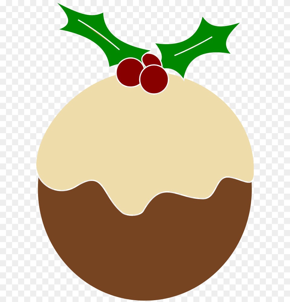 Cartoon Transparent Christmas Pudding, Cake, Cream, Cupcake, Dessert Png Image
