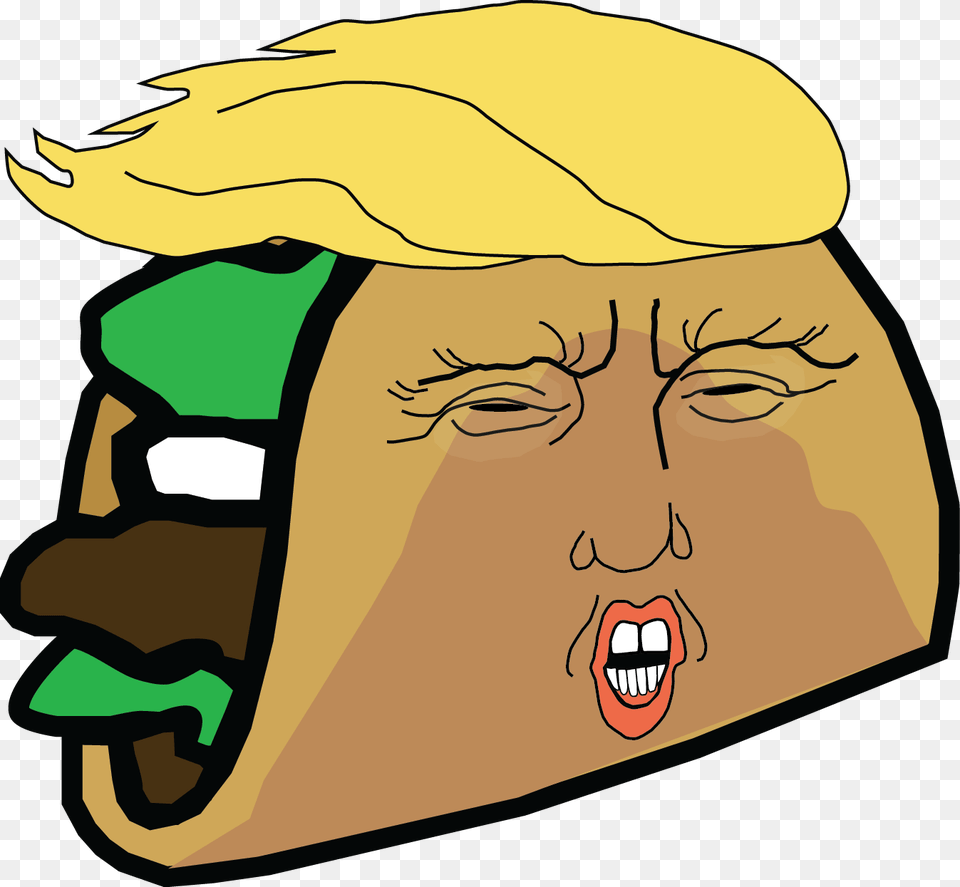 Cartoon Transparent Donald Trump, Baby, Person, Bag, Face Png Image