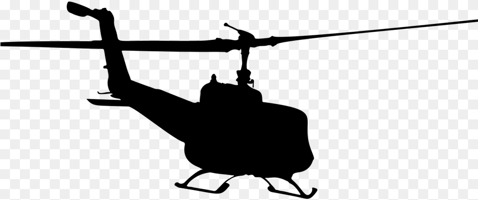 Cartoon Transparent Helicopter, Gray Free Png