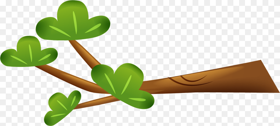 Cartoon Tree Branch Leaf Animation Transparent Tree Branch Clipart, Potted Plant, Plant, Green, Accessories Free Png Download