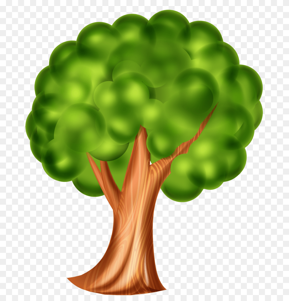 Cartoon Tree Clip Art Effect, Plant, Food, Fruit, Grapes Png Image