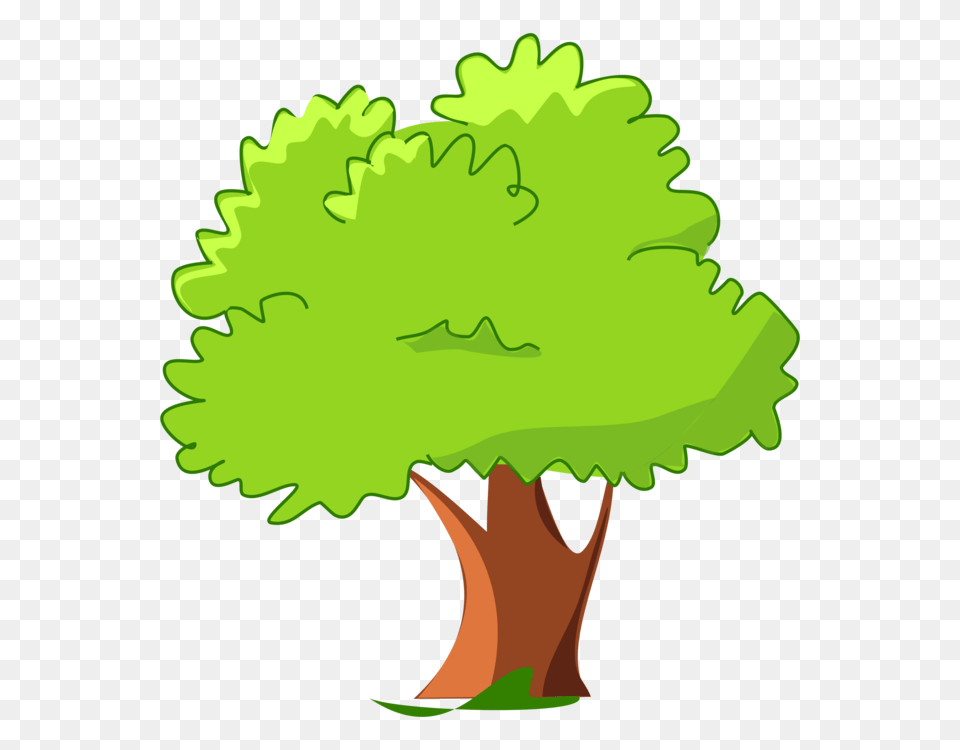 Cartoon Tree Comics Computer Icons, Green, Plant, Potted Plant, Leaf Free Png Download