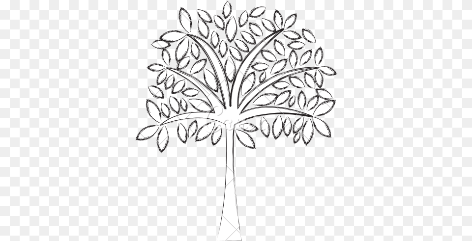 Cartoon Tree Drawing At Getdrawings Draw Tree, Stencil, Art, Pattern, Floral Design Png