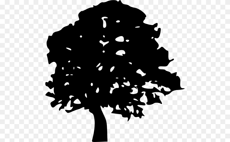 Cartoon Trees Black And White, Plant, Silhouette, Stencil, Tree Free Png Download