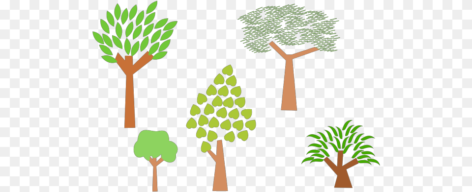 Cartoon Trees Svg Clip Art For Web Small Clip Art Trees, Vegetation, Green, Tree, Plant Free Png Download