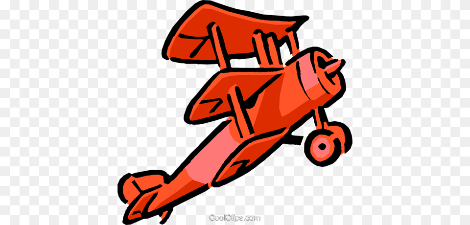 Cartoon Tri Plane Royalty Vector Clip Art Illustration, Aircraft, Transportation, Vehicle, Biplane Free Png