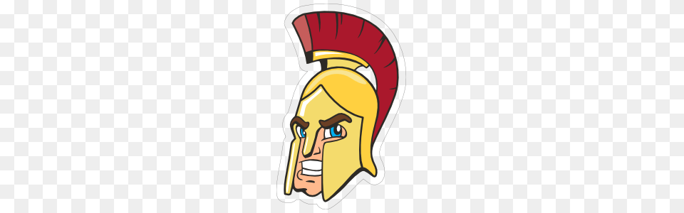 Cartoon Trojan Mascot Sticker, Cleaning, Person, Face, Head Free Transparent Png
