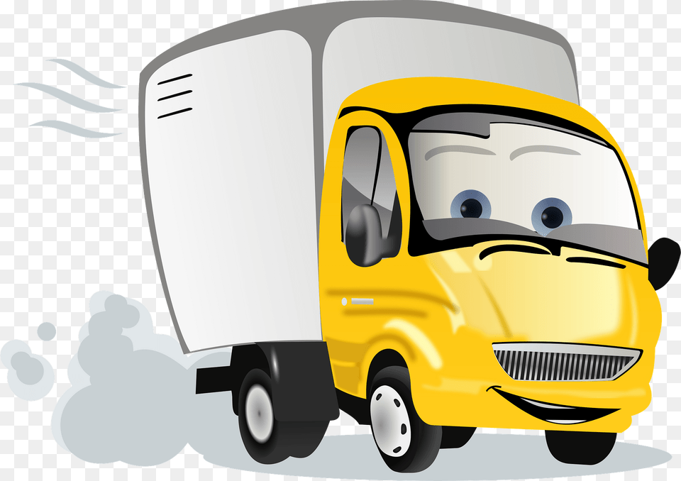 Cartoon Truck Clipart, Moving Van, Transportation, Van, Vehicle Png