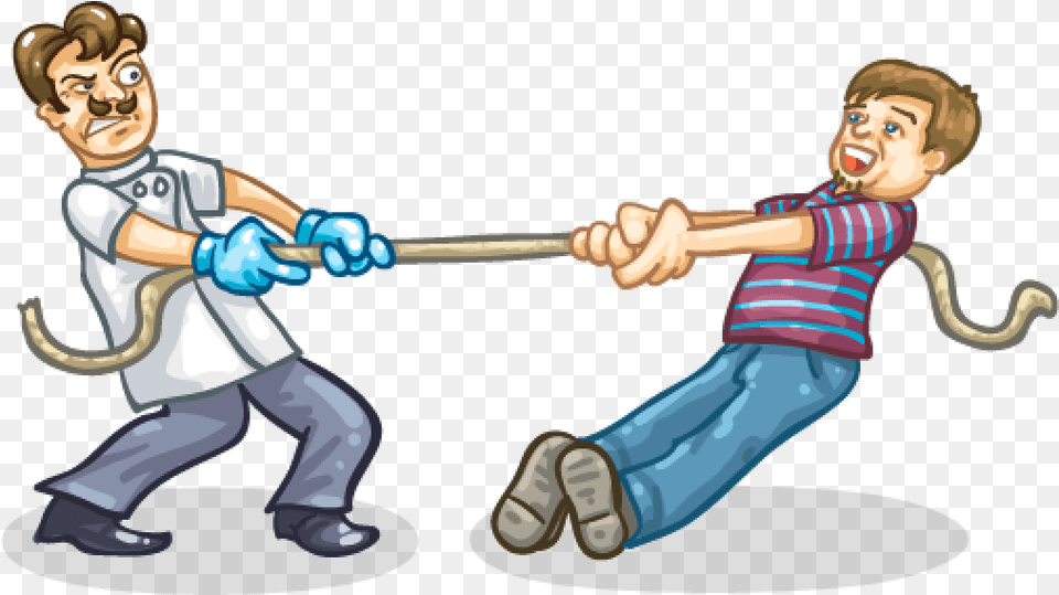 Cartoon Tug Of War, Person, Face, Head Png Image