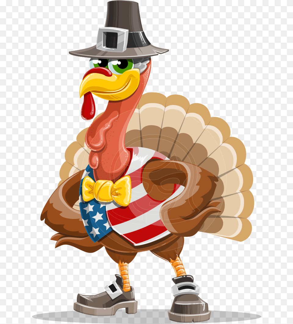 Cartoon Turkeys With Hat, Animal, Bird, Person Png Image