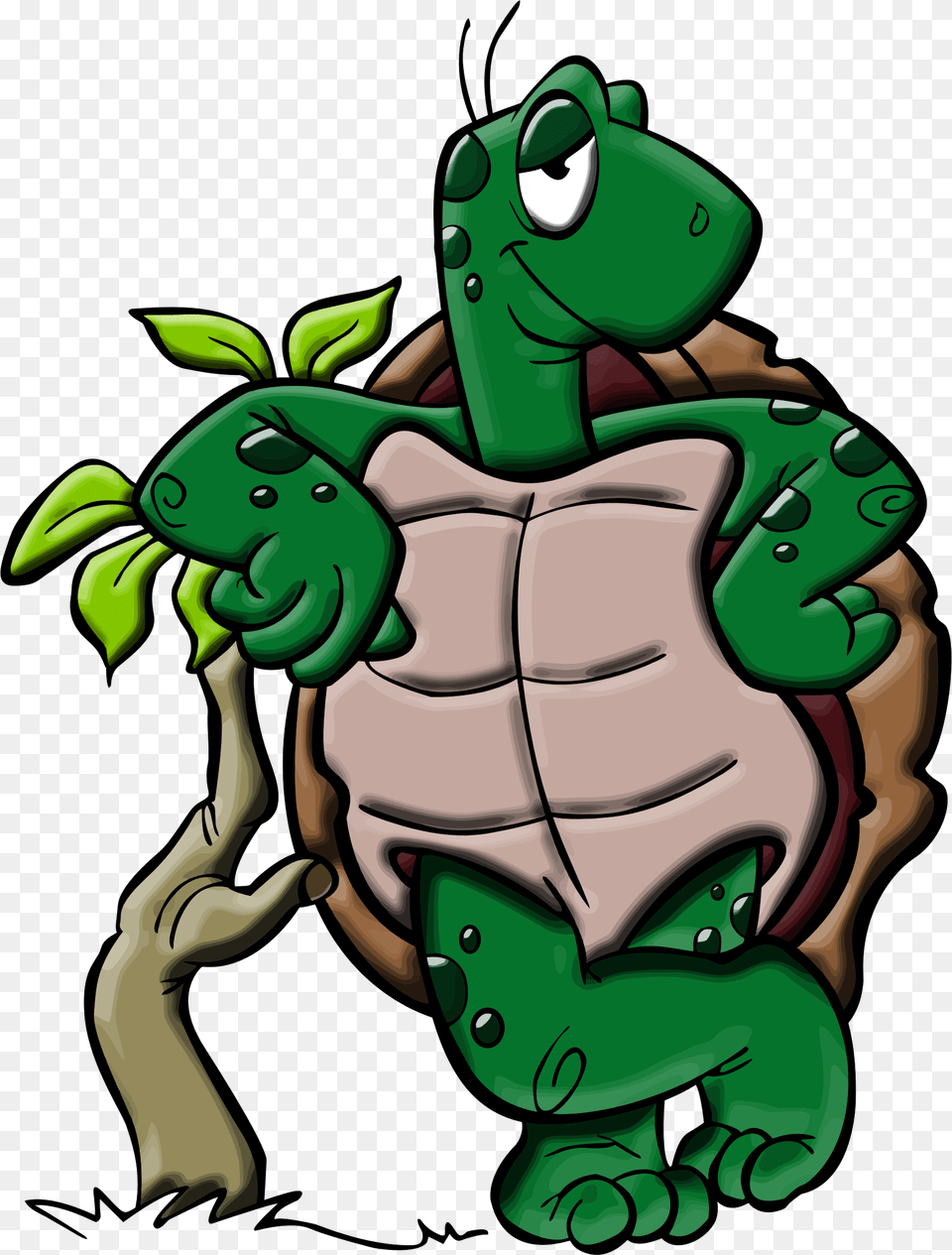 Cartoon Turtle, Green, Animal, Reptile, Sea Life Free Png Download