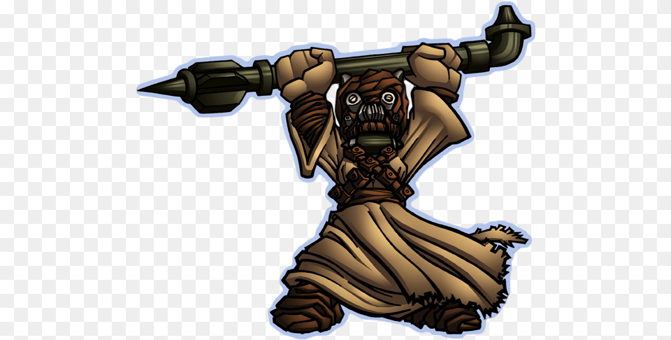 Cartoon Tusken Raider, Spear, Weapon, Baby, Person Free Png