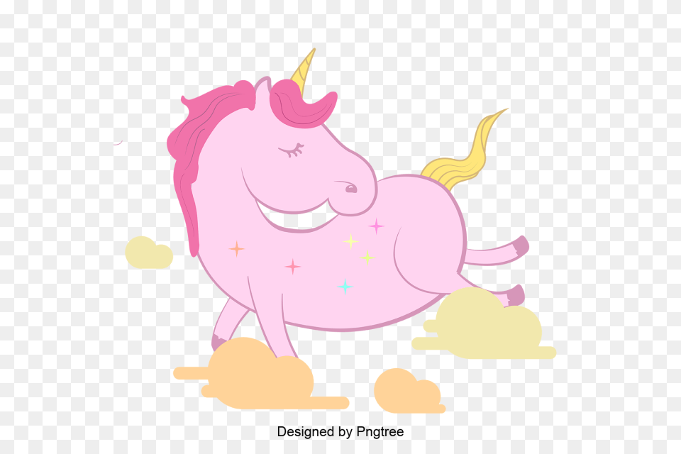 Cartoon Unicorn Paintings Unicorn Little Pony And Vector, Animal, Mammal, Pig, Livestock Free Png Download