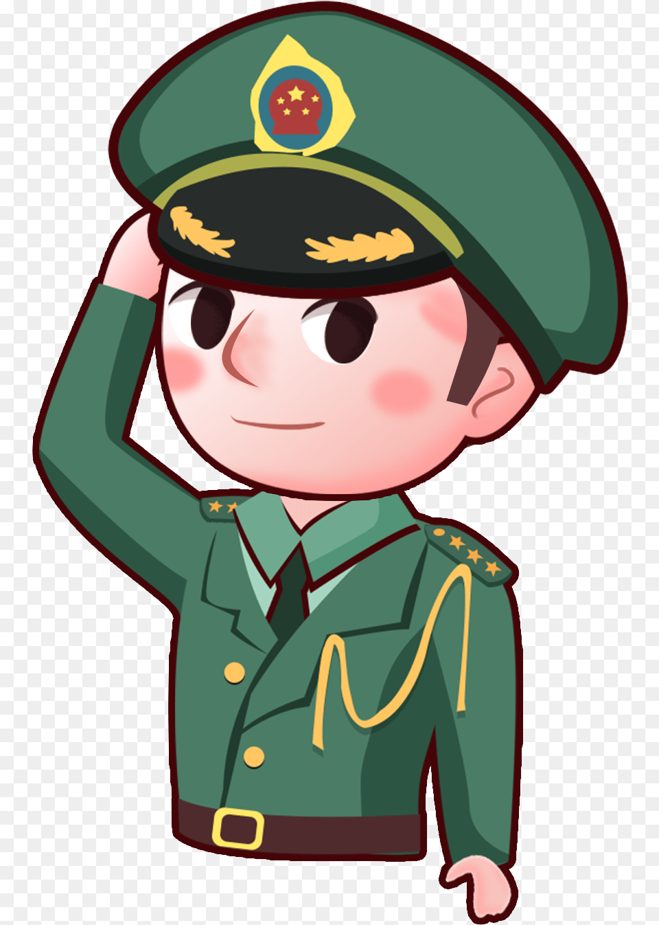 Cartoon Version Saluting Army Soldier Cartoon Images Of Soldier, Baby, Person, Military, Face Free Png Download