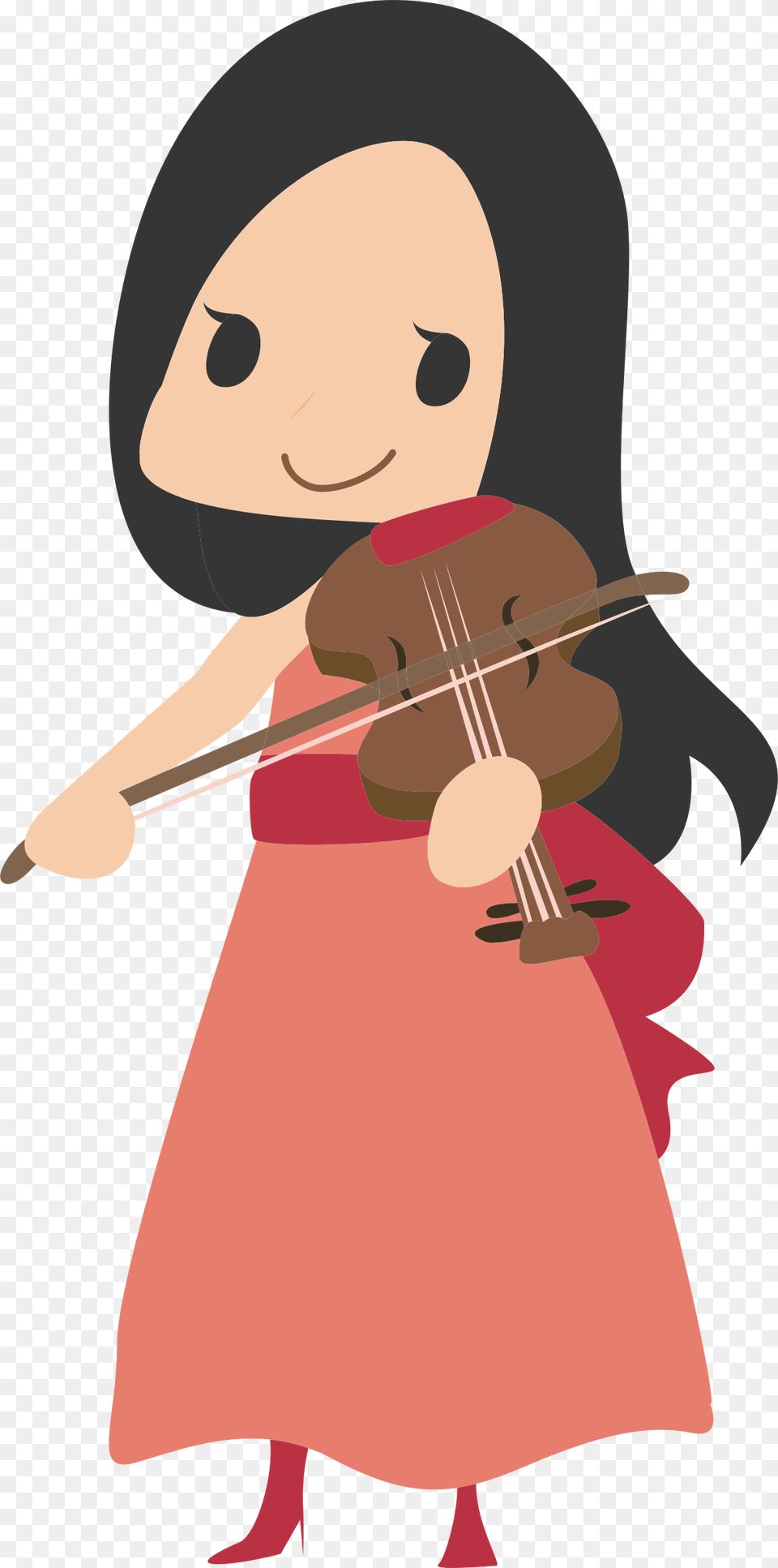 Cartoon Violin Transparent Background, Adult, Female, Person, Woman Free Png Download