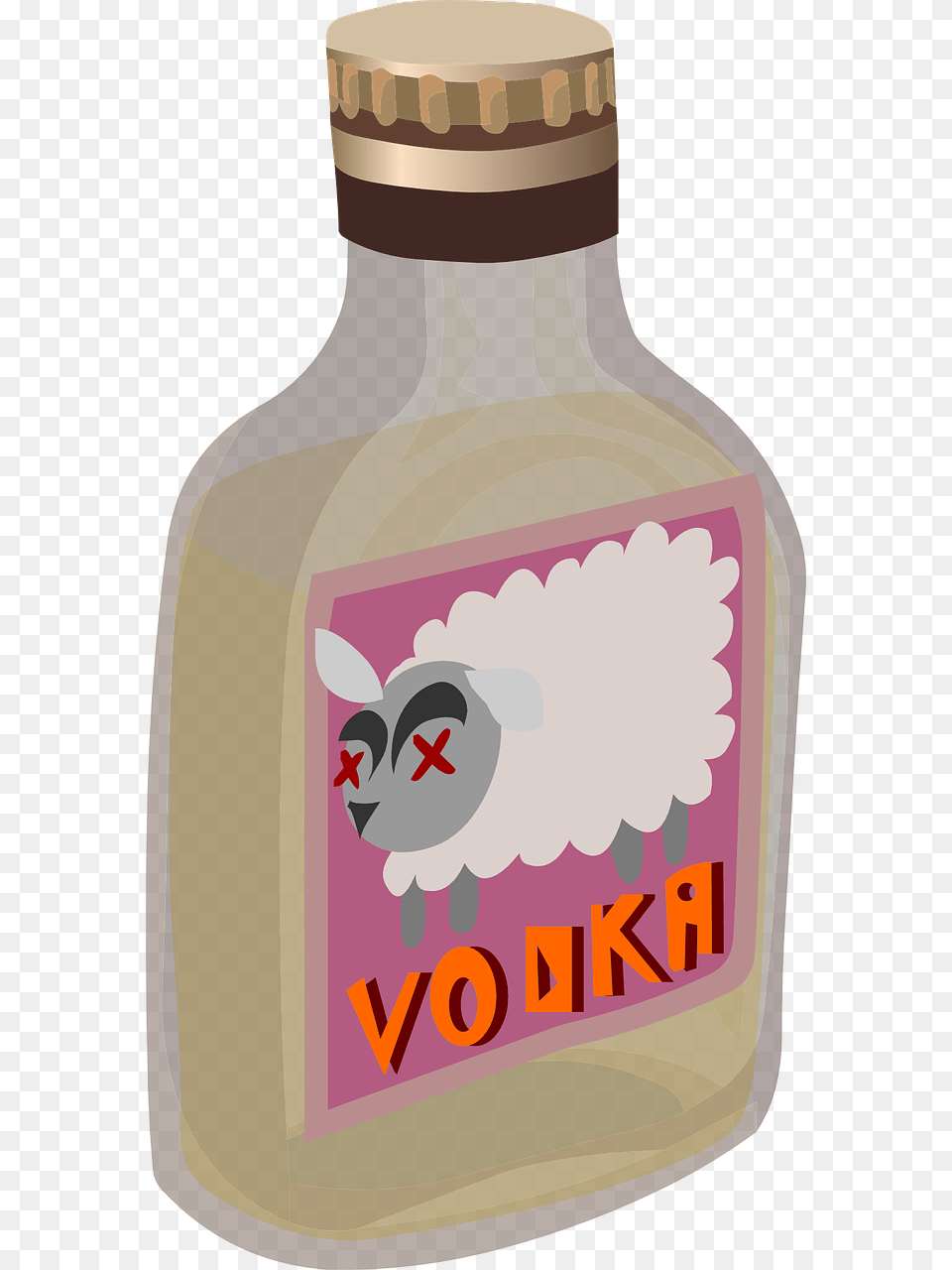Cartoon Vodka Bottle, Jar Free Transparent Png