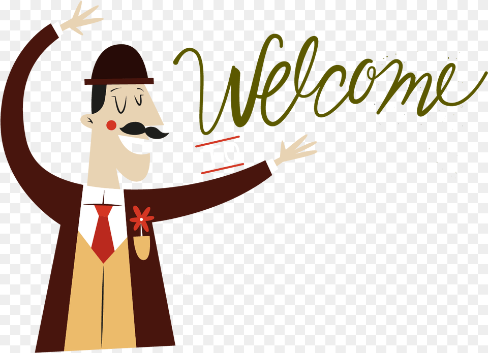 Cartoon Welcome Gestures Download Welcome Cartoon, Person, Performer, Face, Head Png